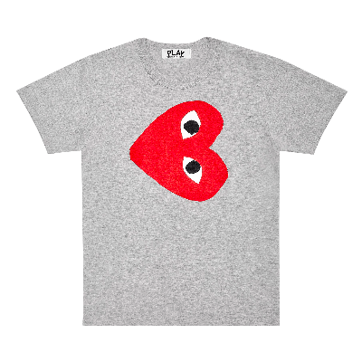 Pre-owned Comme Des Garçons Play Red Heart T-shirt 'grey'