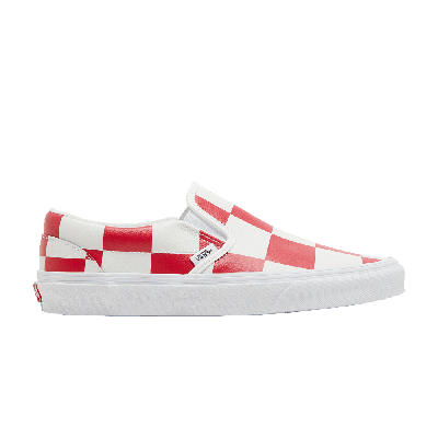 Pre-owned Vans Classic Slip-on 'leather Check' In White