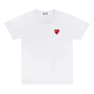 Pre-owned Comme Des Garçons Play Heart Logo T-shirt 'white'