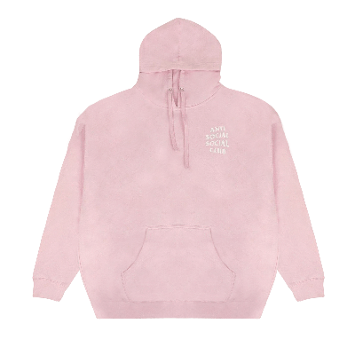 Pre-owned Anti Social Social Club Logo Hooded Sweatshirt 'pink'