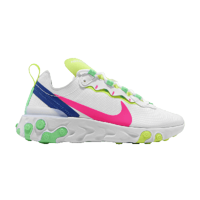 Pre-owned Nike Wmns React Element 55 'hyper Pink' In White