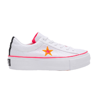 Pre-owned Converse Wmns One Star Carnival Platform 'white Racer Pink'