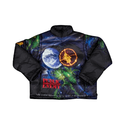 Pre-owned Supreme X Undercover X Public Enemy Puffy Jacket 'multi' In Multi-color