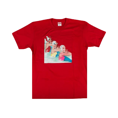 Pre-owned Supreme Swimmers T-shirt 'red'