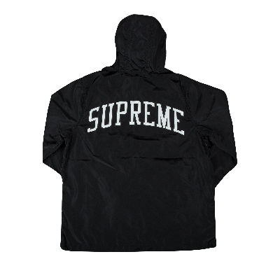 Pre-owned Supreme X Champion Half Zip Windbreaker 'black'