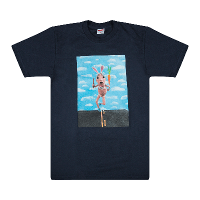 Pre-owned Supreme Mike Hill Runner T-shirt 'navy' In Blue