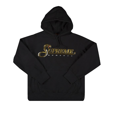 Pre-owned Supreme Sequin Viper Hooded Sweatshirt 'black'