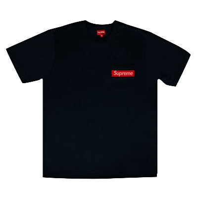 Pre-owned Supreme Mesh Stripe Pocket Tee 'navy' In Blue