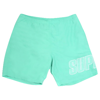 Pre-owned Supreme Logo Appliqué Water Short 'mint' In Green | ModeSens