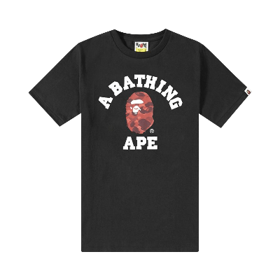 Pre-owned Bape Color Camo College T-shirt 'red / Black'