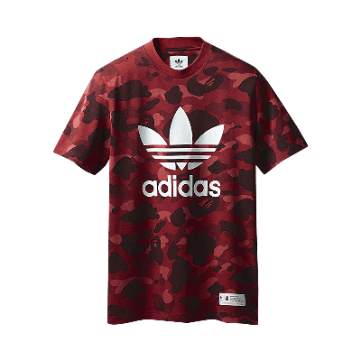 Pre-owned Bape X Adidas Adicolor T-shirt 'raw Red'
