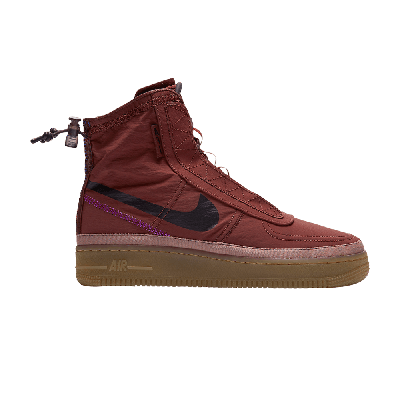 Pre-owned Nike Wmns Air Force 1 Shell 'red Brown'