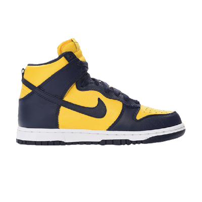 Pre-owned Nike Wmns Dunk High Qs 'michigan' In Yellow