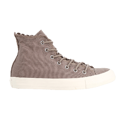 Pre-owned Converse Wmns Chuck Taylor All Star High 'frilly Thrills - Sepia Stone' In Brown