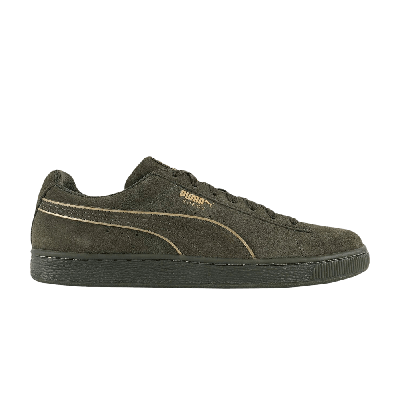 Pre-owned Puma Suede Foil Fs 'night Olive Gold' In Green