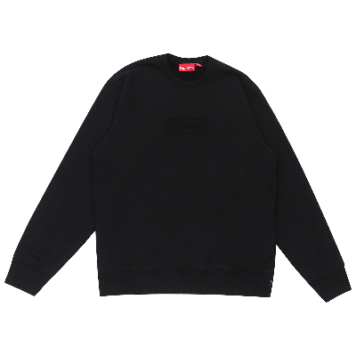 Pre-owned Supreme Cutout Logo Crewneck 'black'