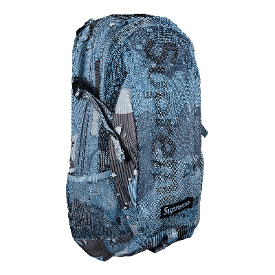 Pre-owned Supreme Backpack 'blue Chocolate Chip Camo'