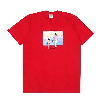 Pre-owned Supreme Heaven And Earth Tee 'red'