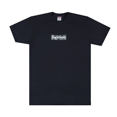 Pre-owned Supreme Bandana Box Logo Tee 'navy' In Blue