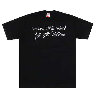 Pre-owned Supreme Buju Banton Wake The World Tee 'black'