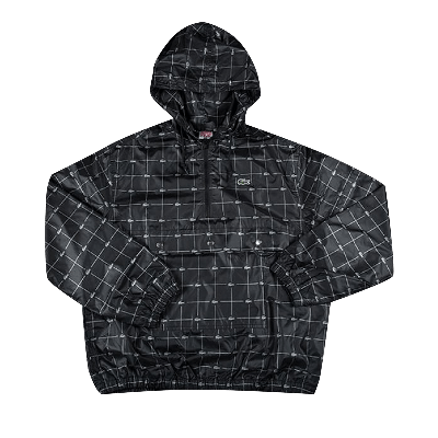 Pre-owned Supreme X Lacoste Reflective Grid Nylon Anorak 'black'