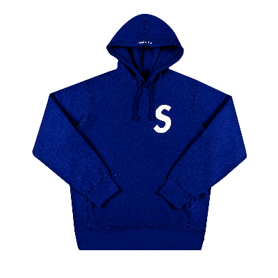 Pre-owned Supreme Kids'  S Logo Hooded Sweatshirt 'dark Royal' In Blue