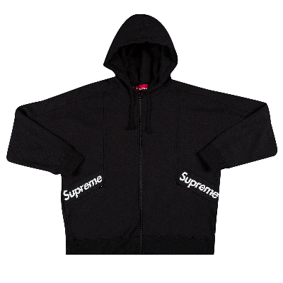 Pre-owned Supreme Kids' Color Blocked Zip Up Hooded Sweatshirt 'black'