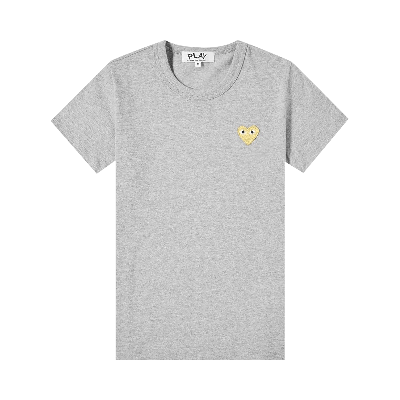 Shop Comme Des Garçons Play Heart Logo T-shirt 'grey'