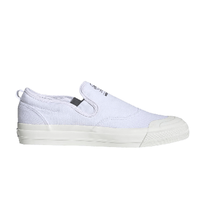 Pre-owned Adidas Originals Nizza Rf Slip-on 'triple White'