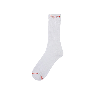 Pre-owned Supreme X Hanes Crew Socks (4 Pack) 'white'