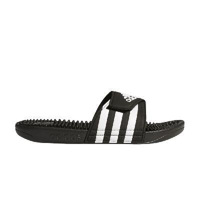 Pre-owned Adidas Originals Wmns Adissage Slides 'black White'