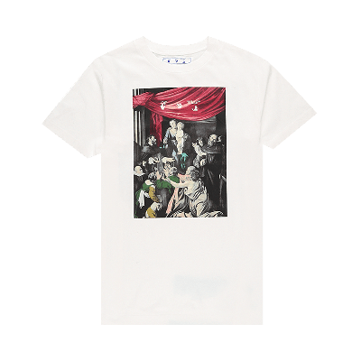 Pre-owned Off-white Caravaggio Paint Slim Tee 'white/black'