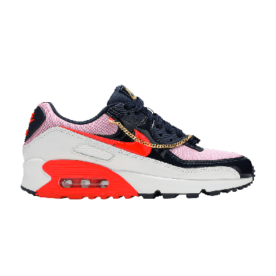 Pre-owned Nike Wmns Air Max 90 'cuban Link - Navy Pink' In Blue