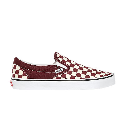 Pre-owned Vans Classic Slip-on 'checkerboard - Port Royale' In Red