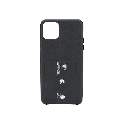 Pre-owned Off-white Saffiano Iphone 11 Pro Max Case 'black'