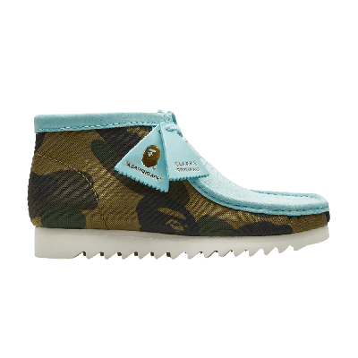 Pre-owned Clarks A Bathing Ape X Wallabee 'light Blue Camo'