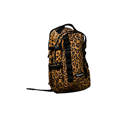 Pre-owned Supreme Backpack 'leopard' In Brown