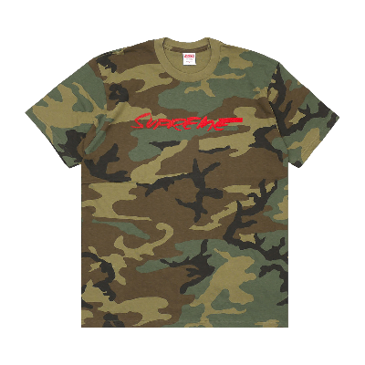 Pre-owned Supreme Futura Logo Tee 'woodland Camo' In Multi-color