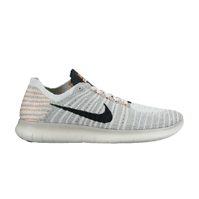 Pre-owned Nike Wmns Free Rn Flyknit 'wolf Grey Mango'