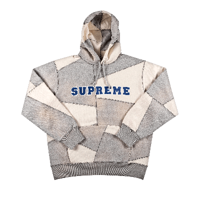 Pre-owned Supreme Patchwork Hooded Sweatshirt 'heather Grey'