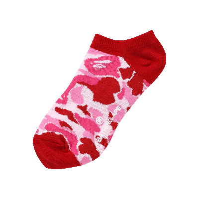 Pre-owned Bape Abc Camo Short Socks 'pink'