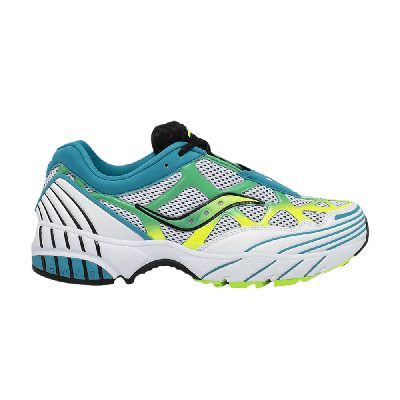 Pre-owned Saucony Grid Web 'citron Teal' In White