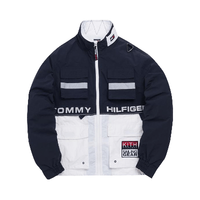 Pre-owned Kith X Tommy Hilfiger Sailing Pockets Jacket 'navy/white' In Multi-color