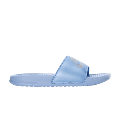 Pre-owned Nike Wmns Benassi Jdi Slide 'aluminum' In Blue