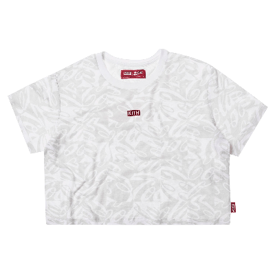 Pre-owned Kith Kids' X Coca-cola Checkered Cropped Tee 'white'