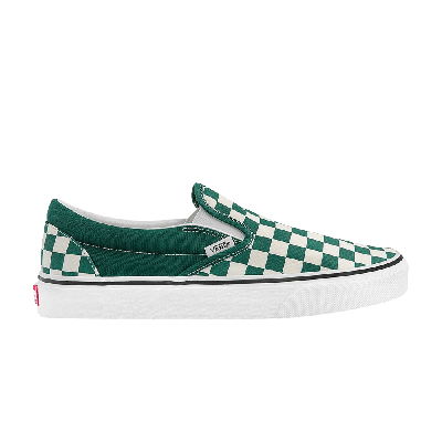 Pre-owned Vans Classic Slip-on 'checkerboard - Green'