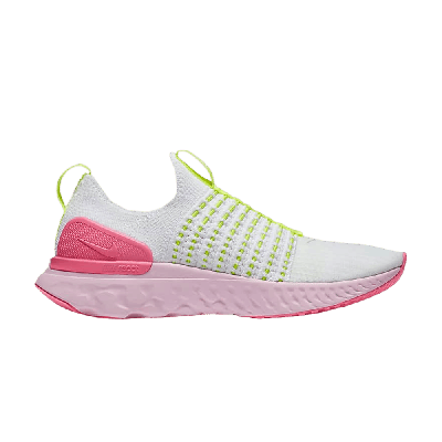 Pre-owned Nike Wmns React Phantom Run Flyknit 2 'white Volt Pink Glow'