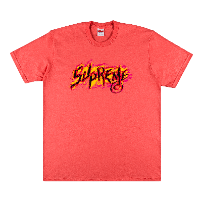 Pre-owned Supreme Scratch Tee 'bright Coral' In Pink