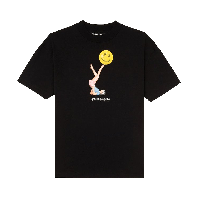 Pre-owned Palm Angels Juggler Pin Up Tee 'black/pink'