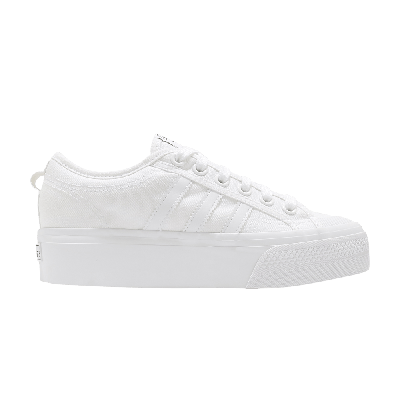 Pre-owned Adidas Originals Wmns Nizza Platform 'triple White'